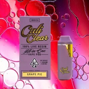 Cali Clear Grape Pie Live Resin Disposable Vape - 1G